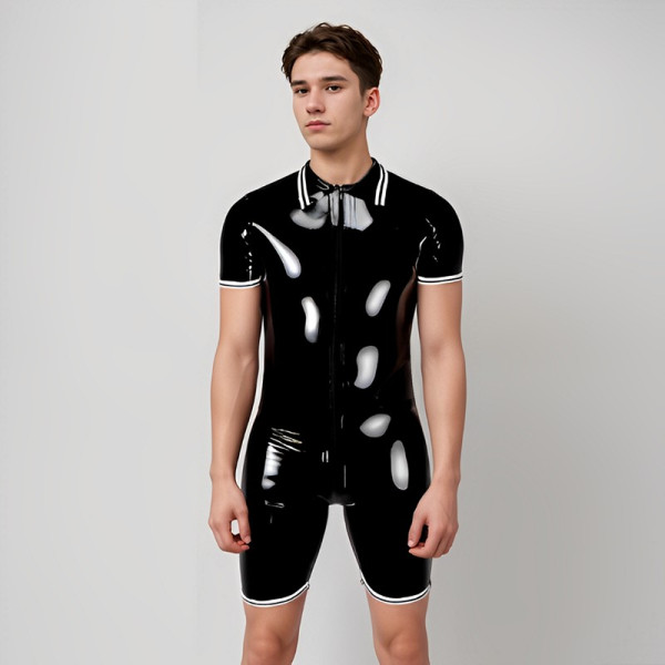 Polo surf suit with full thru zip
